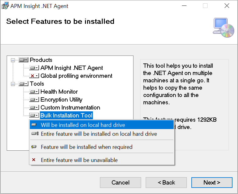 APM Insight .NET agent bulk installation