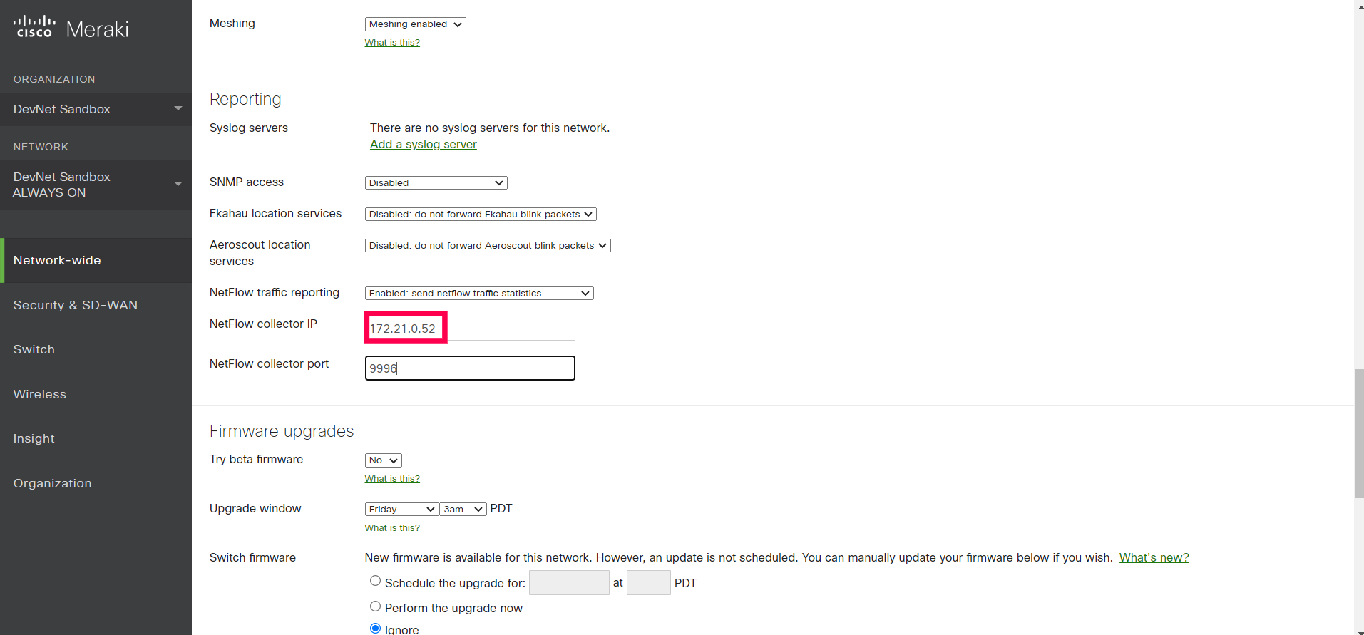 NetFlow Meraki Fig 3