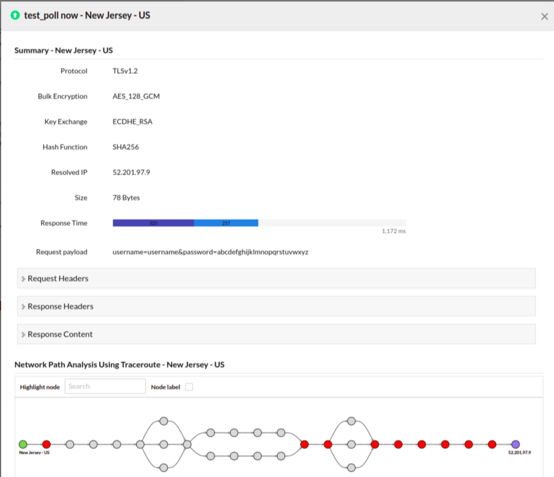 Poll Now report for Rest API monitors