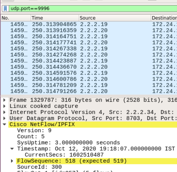 Verify flow data